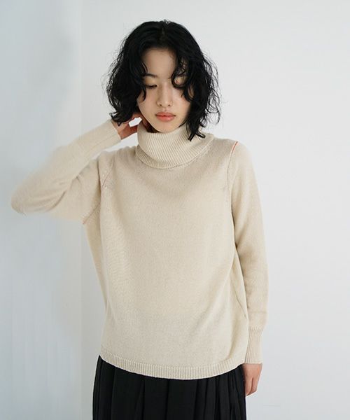suzuki takayuki.スズキタカユキ.turtle-neck sweater Ⅰ[A231-05/nude]