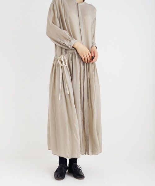 suzuki takayuki.スズキタカユキ.doropped-torso dress [A231-09/ice grey]