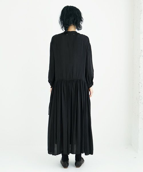 suzuki takayuki スズキタカユキ doropped-torso dress [A231-09/black]