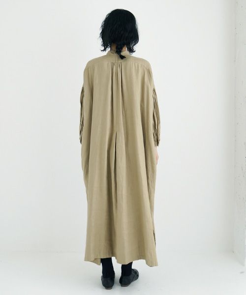suzuki takayuki.スズキタカユキ.peasant dress [T001-15/bay leaf]