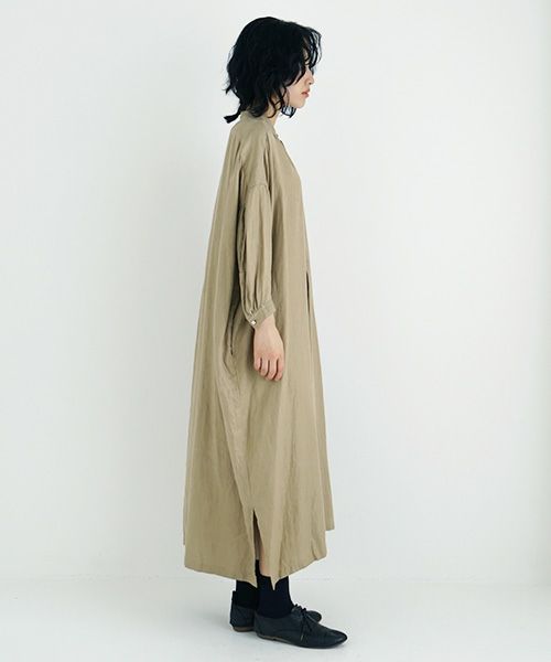 suzuki takayuki.スズキタカユキ.peasant dress [T001-15/bay leaf]