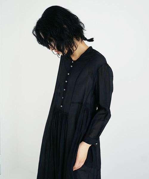 suzuki takayuki.スズキタカユキ.gathered dress [T001-16/black]