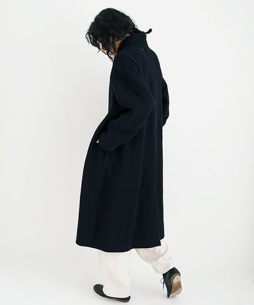 suzuki takayuki.スズキタカユキ.standing-collar coat [A231-14/black]