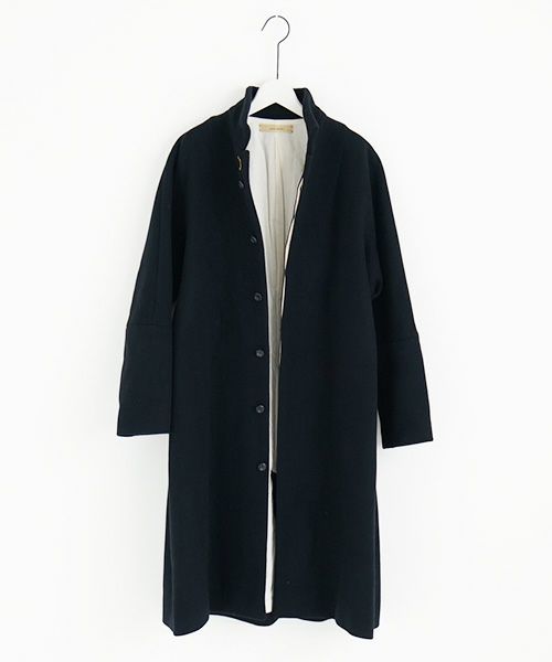suzuki takayuki.スズキタカユキ.standing-collar coat [A231-14/black]