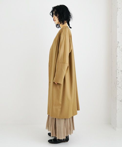 suzuki takayuki.スズキタカユキ.no-collar coat [A231-15/camel]