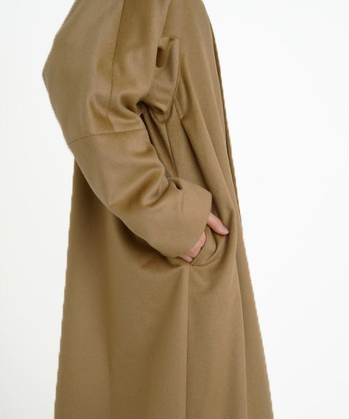 suzuki takayuki.スズキタカユキ.no-collar coat [A231-15/camel]