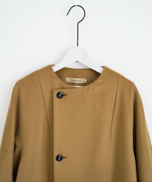suzuki takayuki.スズキタカユキ.no-collar coat [A231-15/camel]