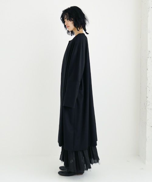 suzuki takayuki.スズキタカユキ.no-collar coat [A231-15/black]