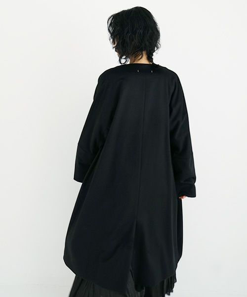 suzuki takayuki.スズキタカユキ.no-collar coat [A231-15/black]