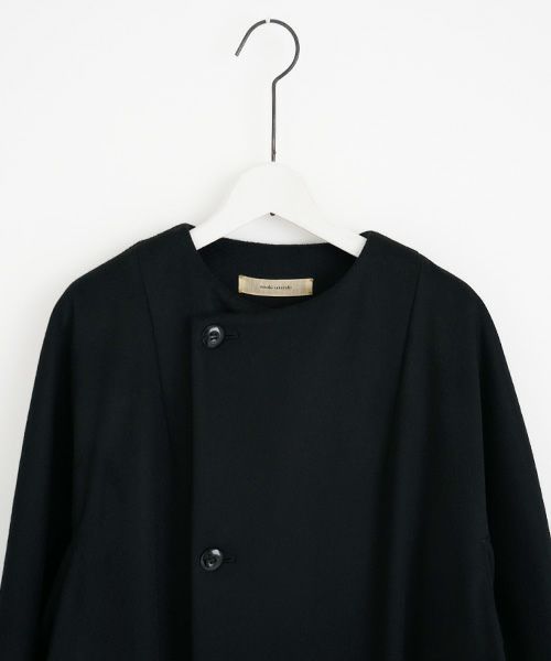suzuki takayuki.スズキタカユキ.no-collar coat [A231-15/black]