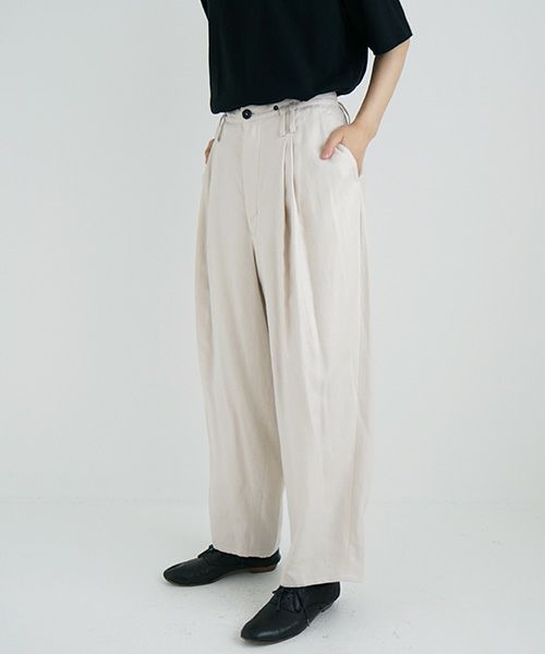 suzuki takayuki.スズキタカユキ.wide legged pants Ⅰ.[A232-13-1/nude]