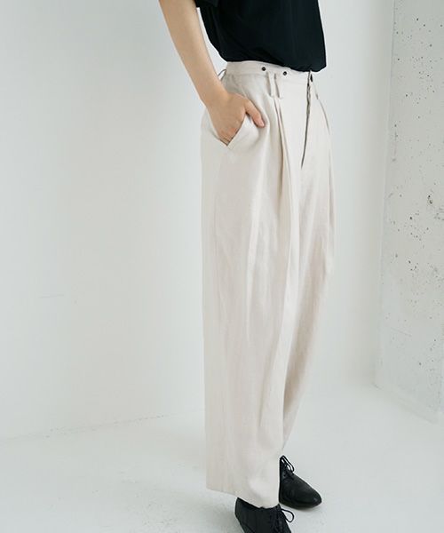 suzuki takayuki.スズキタカユキ.wide legged pants Ⅰ.[A232-13-1/nude]