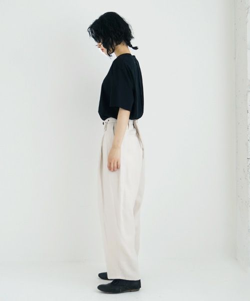 suzuki takayuki.スズキタカユキ.wide legged pants Ⅰ.[A232-13-1/nude]