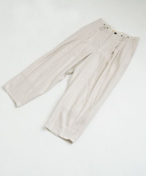 suzuki takayuki.スズキタカユキ.wide legged pants Ⅰ.[A232-13-1/nude]