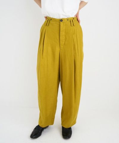 suzuki takayukiスズキタカユキwide legged pants Ⅱ[A232-13-2/nude