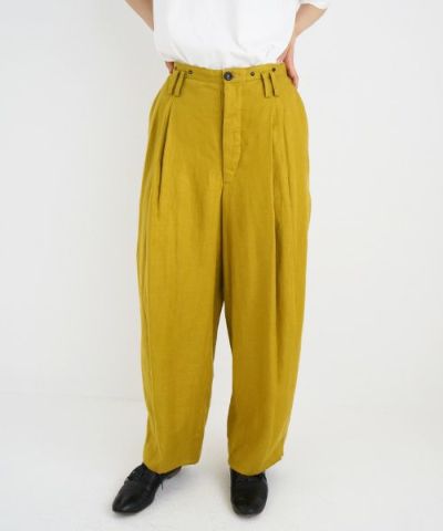 suzuki takayuki.スズキタカユキ.wide legged pants Ⅰ [A232-13-1/mustard]