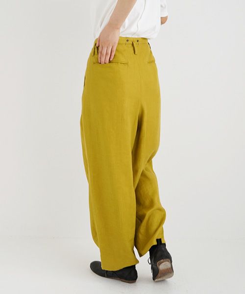 suzuki takayuki, スズキタカユキ, wide legged pants Ⅰ [A232-13-1/mustard]