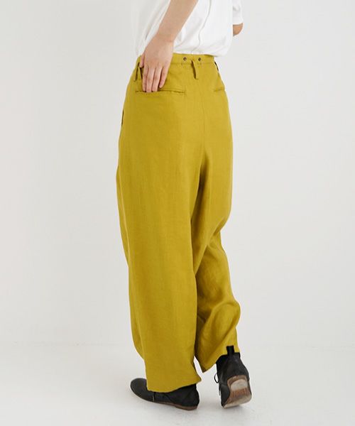 suzuki takayuki.スズキタカユキ.wide legged pants Ⅰ [A232-13-1/mustard]