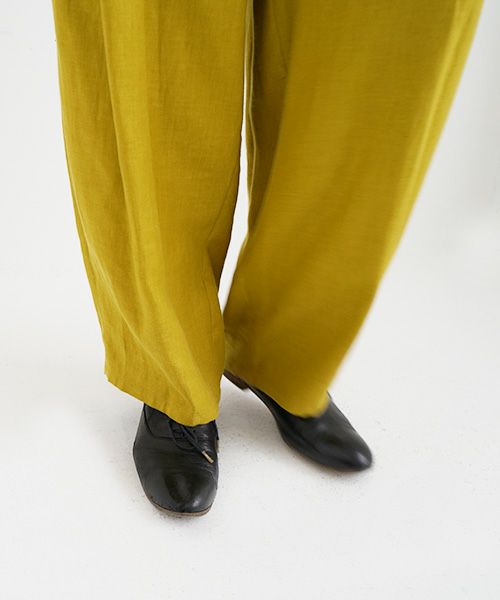 suzuki takayuki.スズキタカユキ.wide legged pants Ⅰ [A232-13-1/mustard]