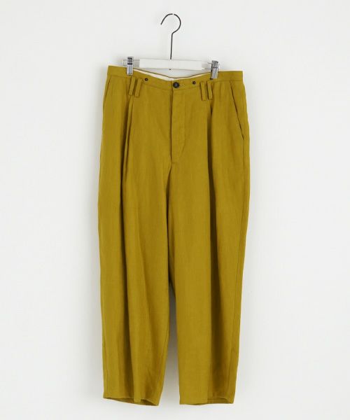 suzuki takayuki.スズキタカユキ.wide legged pants Ⅰ [A232-13-1/mustard]