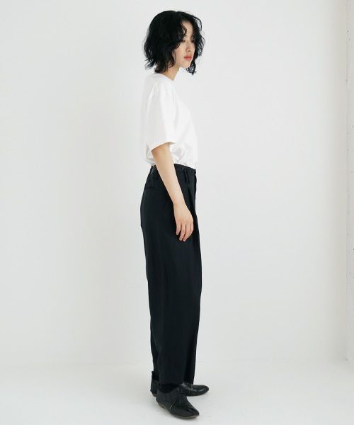 suzuki takayuki.スズキタカユキ.wide legged pants Ⅰ.[A232-13-1/black]