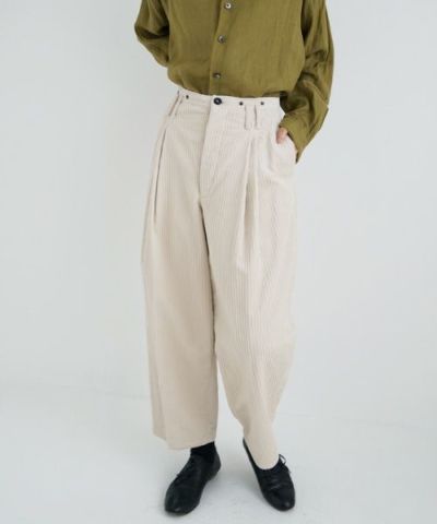 suzuki takayuki.スズキタカユキ.wide legged pants Ⅱ.[A232-13-2/nude]