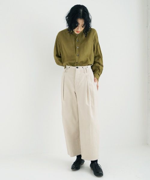 suzuki takayuki.スズキタカユキ.wide legged pants Ⅱ.[A232-13-2/nude]