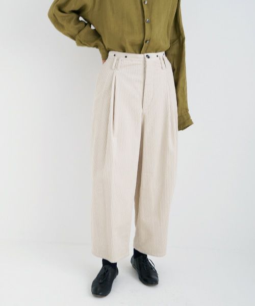 suzuki takayuki スズキタカユキ wide legged pants Ⅱ [A232-13-2/nude]