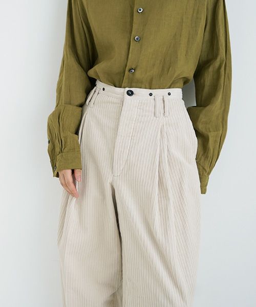 suzuki takayuki.スズキタカユキ.wide legged pants Ⅱ.[A232-13-2/nude]