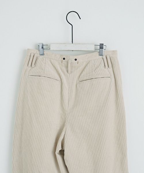 送料込み スズキタカユキ wide legged pantsⅡ[nude stripe