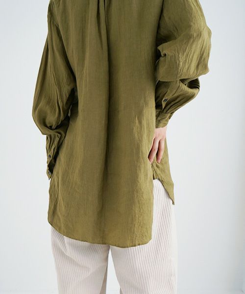 suzuki takayuki.スズキタカユキ.one-piece shawl-collar shirt Ⅰ. [T003-05-1/mustard]