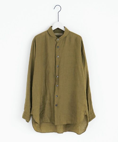 suzuki takayuki.スズキタカユキ.one-piece shawl-collar shirt Ⅰ. [T003-05-1/mustard]