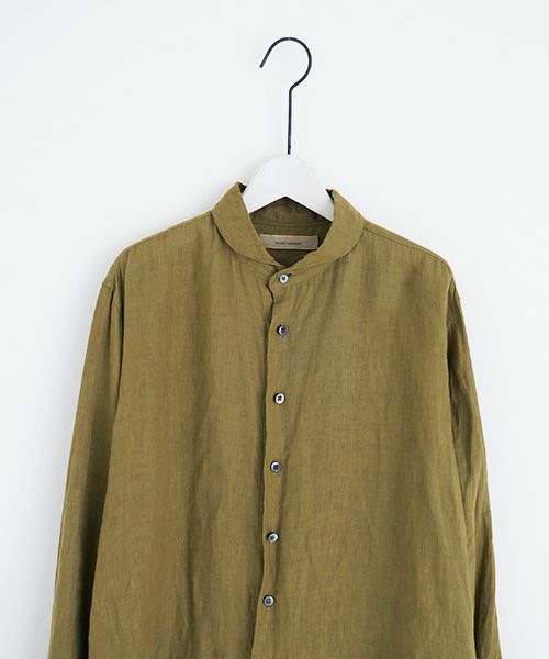suzuki takayuki.スズキタカユキ.one-piece shawl-collar shirt Ⅰ. [T003-05-1/mustard]