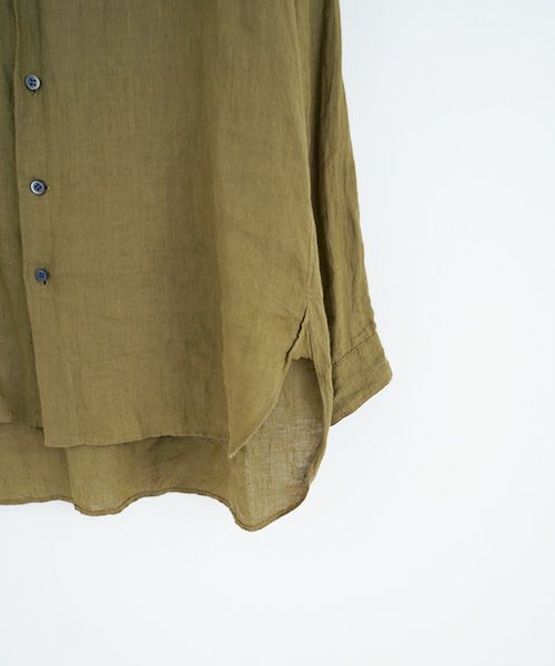 suzuki takayuki.スズキタカユキ.one-piece shawl-collar shirt Ⅰ. [T003-05-1/mustard]