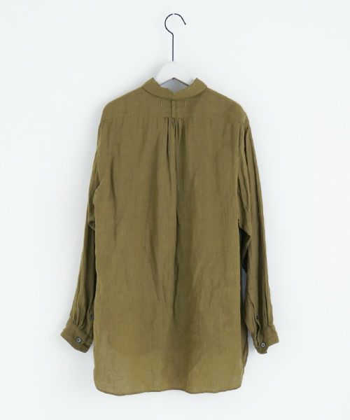 suzuki takayuki.スズキタカユキ.one-piece shawl-collar shirt Ⅰ. [T003-05-1/mustard]