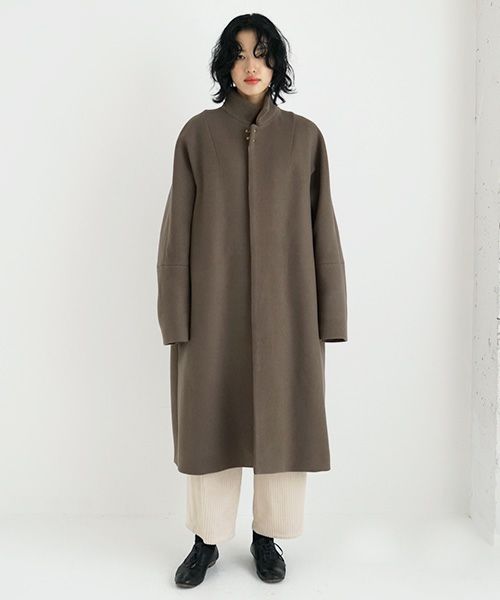 suzuki takayuki スズキタカユキ standing-collar coat [A233-04/tauni  