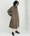 suzuki takayuki.スズキタカユキ.standing-collar coat.[A233-04/tauni olive]