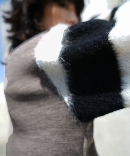 SWANLAKE スワンレイク .ボーダースリーブカーディガン [CT-1503/BEIGE]