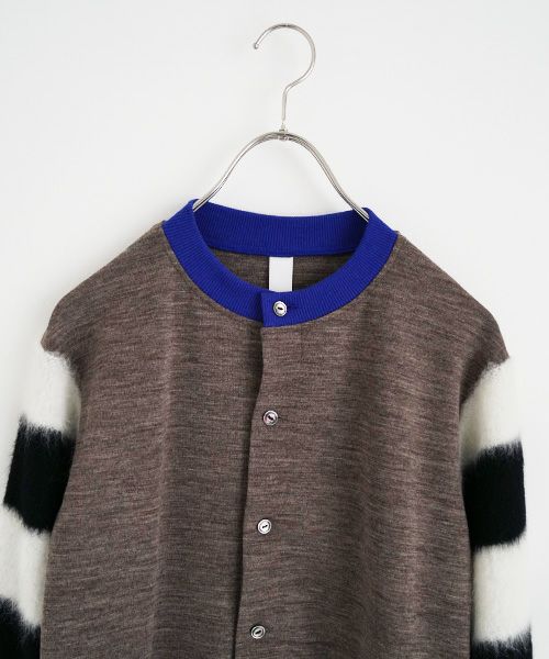 SWANLAKE スワンレイク .ボーダースリーブカーディガン [CT-1503/BEIGE]