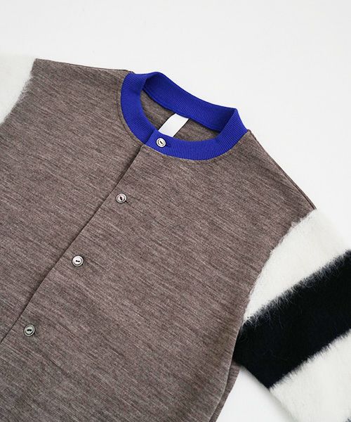 SWANLAKE スワンレイク .ボーダースリーブカーディガン [CT-1503/BEIGE]