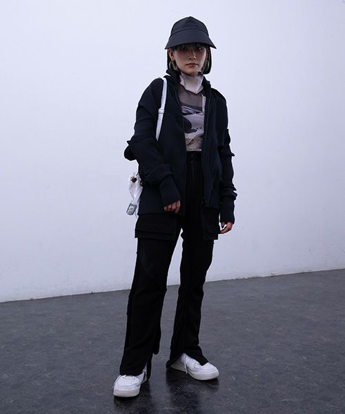 BALMUNG  バルムング.22AW03 レイヤーリブフライスジャージ[ブラック]
