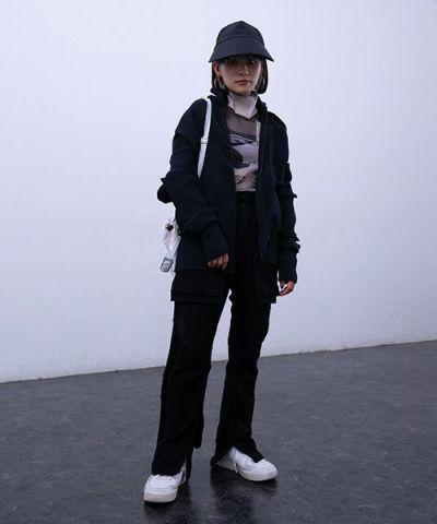 BALMUNG  バルムング.22AW03 レイヤーリブフライスジャージ[ブラック]