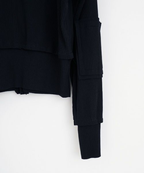 BALMUNG  バルムング.22AW03 レイヤーリブフライスジャージ[ブラック]