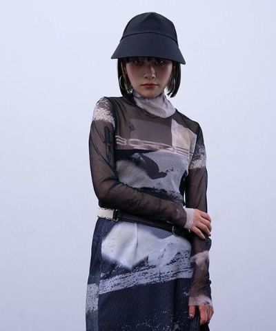 BALMUNG  バルムング.22AW25 グラフィックメッシュトップ[ブラック]