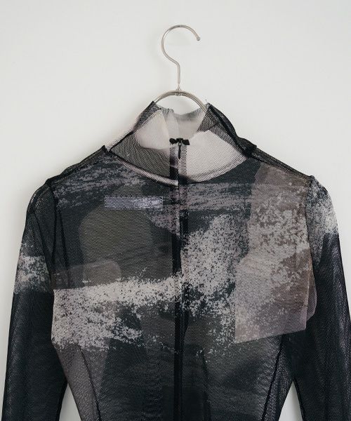 BALMUNG  バルムング.22AW25 グラフィックメッシュトップ[ブラック]