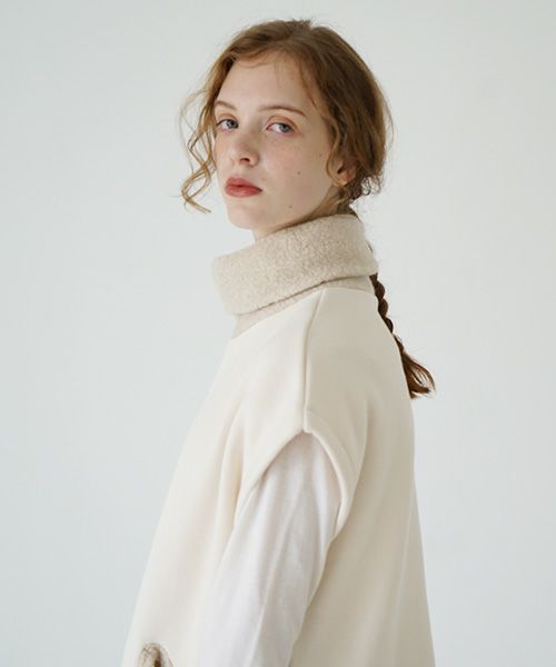 Mochi / home&miles.モチ / ホーム＆マイルズ.turtle neck vest [light beige]