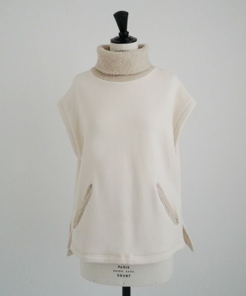 Mochi / home&miles.モチ / ホーム＆マイルズ.turtle neck vest [light beige]