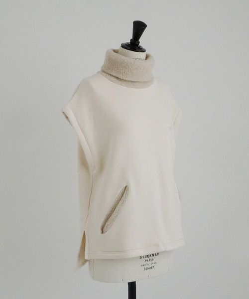 Mochi / home&miles.モチ / ホーム＆マイルズ.turtle neck vest [light beige]