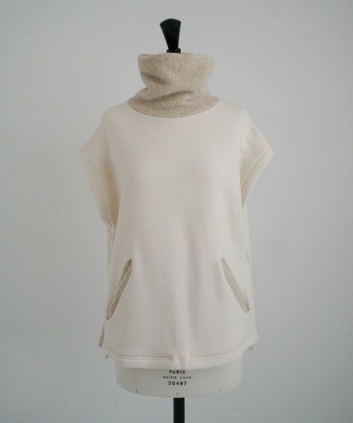 Mochi / home&miles.モチ / ホーム＆マイルズ.turtle neck vest [light beige]