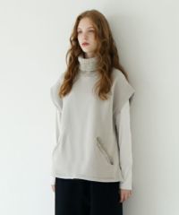 Mochi / home&miles.モチ / ホーム＆マイルズ.turtle neck vest [greige]
